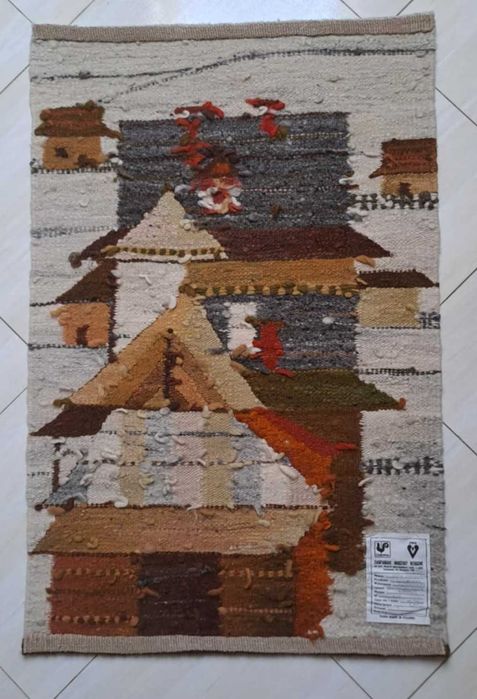 Vintage PRL kilim / gobelin Podhale proj. Hanna Czajkowska l. 80-te