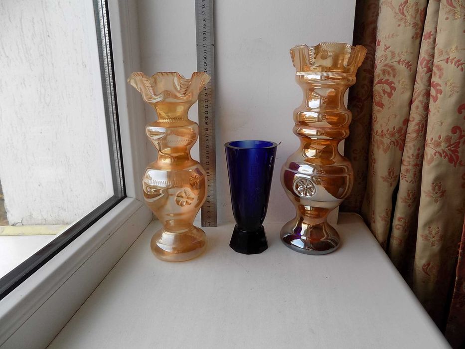 Подарочная ваза стекло h - 31, 27, 17 см Цена за 1 шт