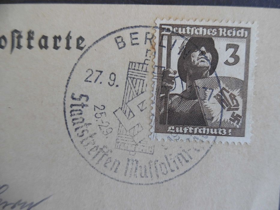 Selos Alemanha Nazi 1939/45- Postal militar c/ suástica e carimbo RARO