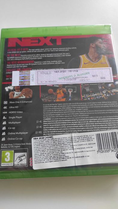 *Novo Selado* NBA 2K20 4K Ultra HDR