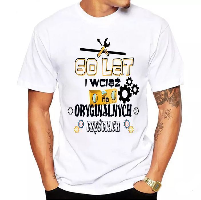 Koszulka 60 - te Urodziny ORYGINALNE CZĘŚCI r. XXL
