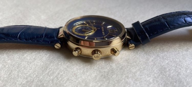Relógio Michael Kors Sawer MK - 2425 (Azul e Dourado) - Original, Pouco Uso