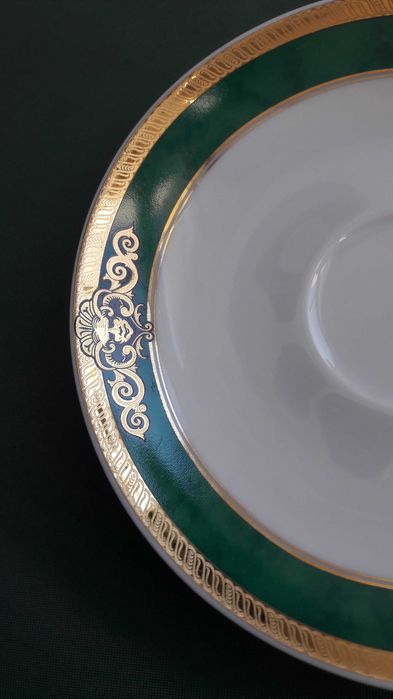 Talerzyk zielono złoty