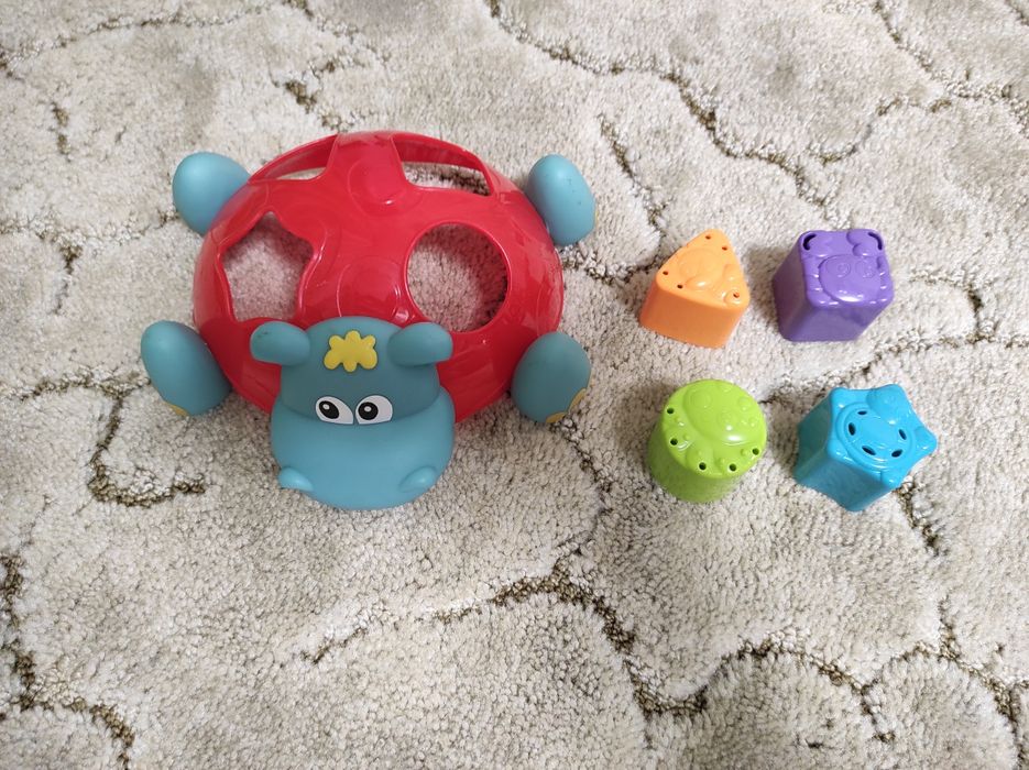 Сортеры playgro гиппопотам, барабан и кубик