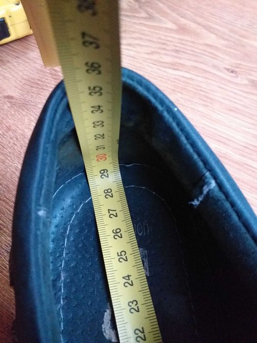 Półbuty męskie, skórzane, niebieskie FOX, rozmiar 43
