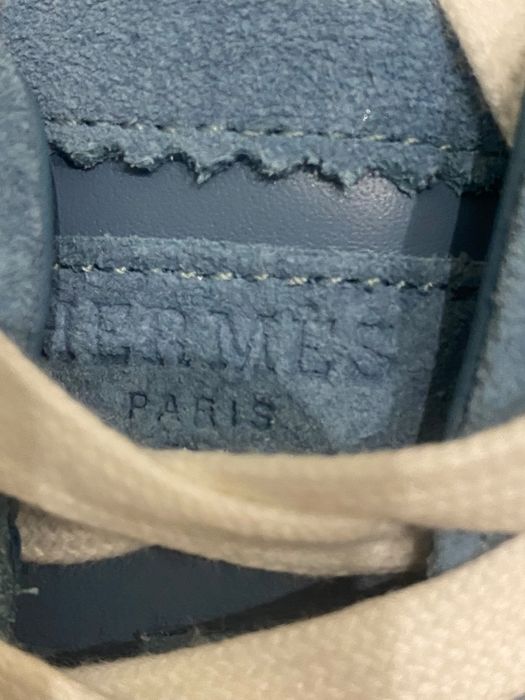 Hermes bouncing blue 39 skóra naturalna, z numerem seryjnym
