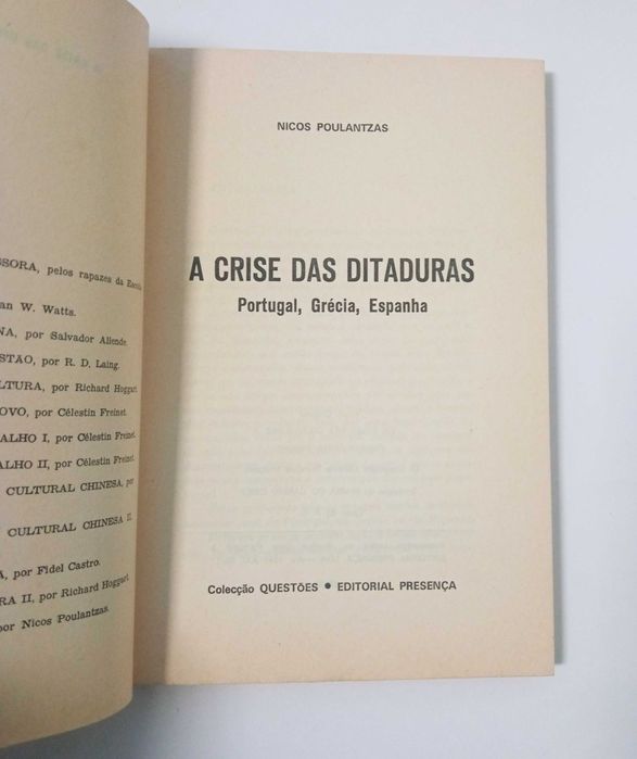 A crise das ditaduras: Portugal, Grécia, Espanha, de Nicos Poulantzas