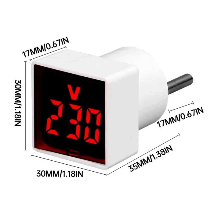 Цифровой светодиодный вольтметр в розетку 220V