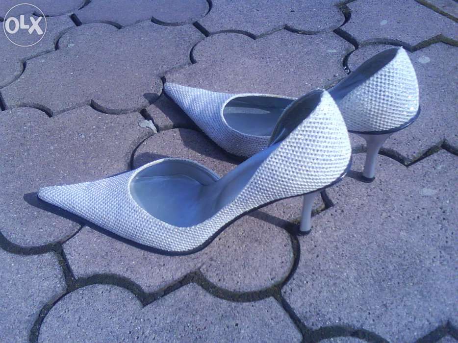 Buty białe szpilki 37 - Wesele Sylwester Karnawał