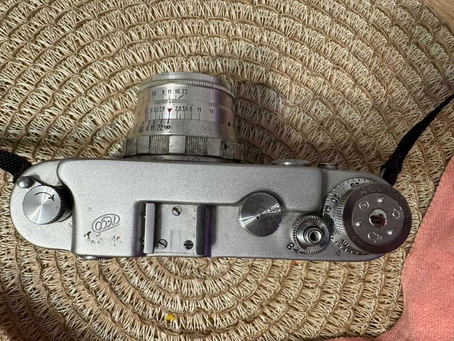 FED-2 + Industar-26M 2.8/52, pasek ZENIT, futerał, USSR, 1961 rok.