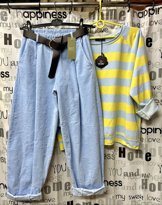 Брюки вельветовые БАГГИ, Х/Б, Италия, 38-52 р.