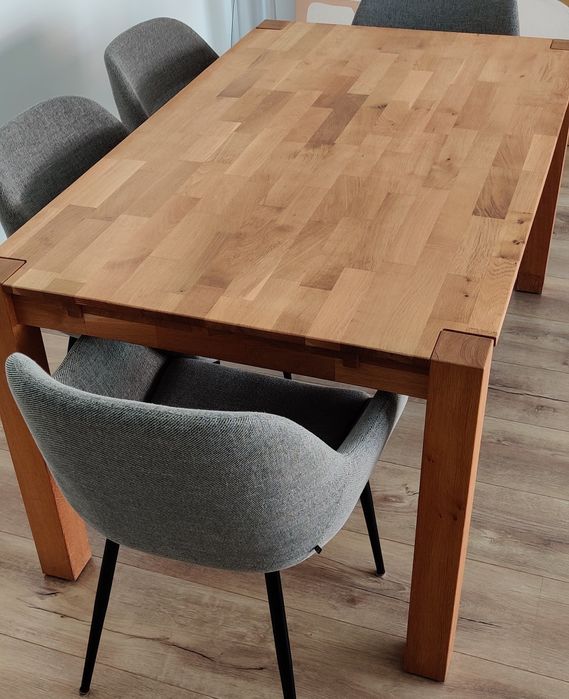 Mesa Extensível Madeira Maciça de Carvalho