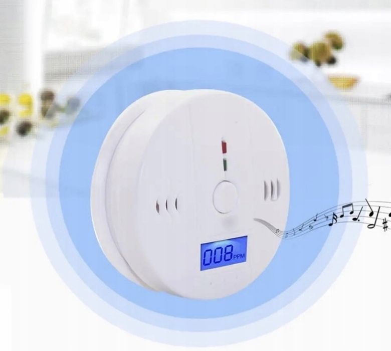 Czujnik czadu LCD tlenku węgla Gazu certyfikowany bezprzewodowy