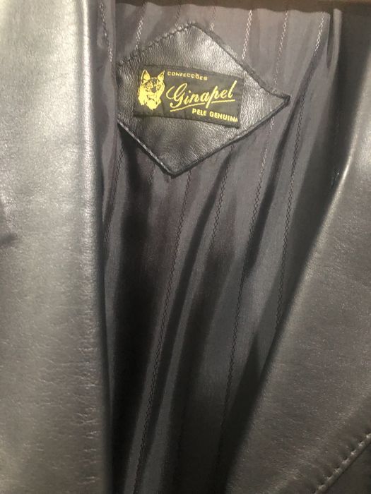 Casaco em pele genuina novo