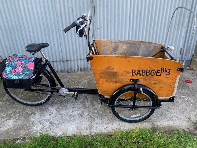 Rower riksza 4 osobowa BABBOE BIG skrzynia sakwy pokrowiec