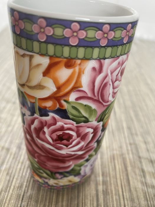 Par de vasos florais vintage asiáticos
