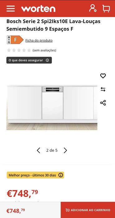 Maquina de lavar louça bosch encastre nova!