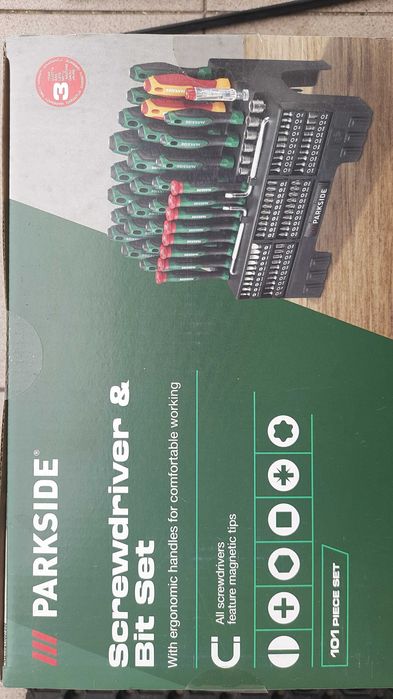 Zestaw śrubokrętów i bitów 101 elementów Parkside prezent