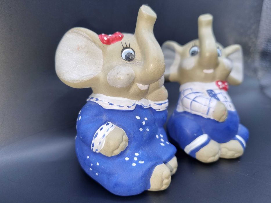 Figurki słonie dekoracyjne komplet 2 szt