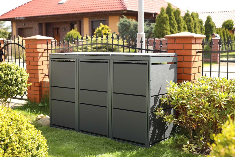 Zabudowa na kosze Top Box Obudowy koszy Osłony koszy 3x240L Premium