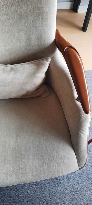 Cadeirão area beige modelo GOTTFRID