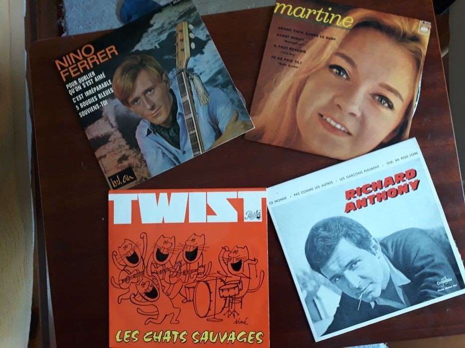 7 vinis musica francesa 45rpm anos 60