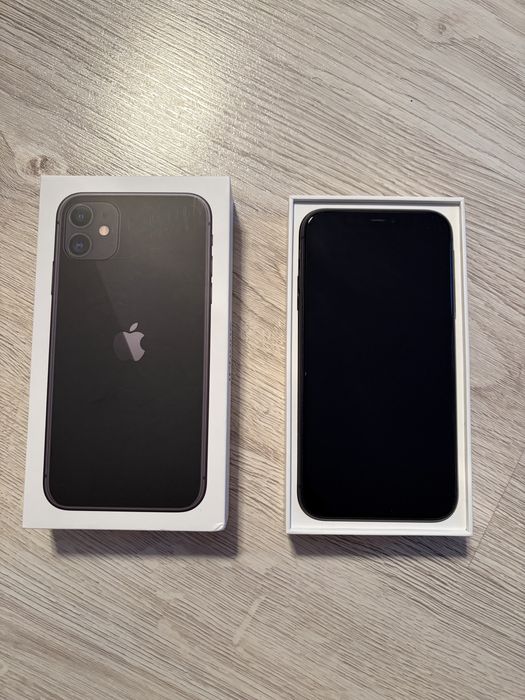 Czarny iPhone 11 Apple 128 gb