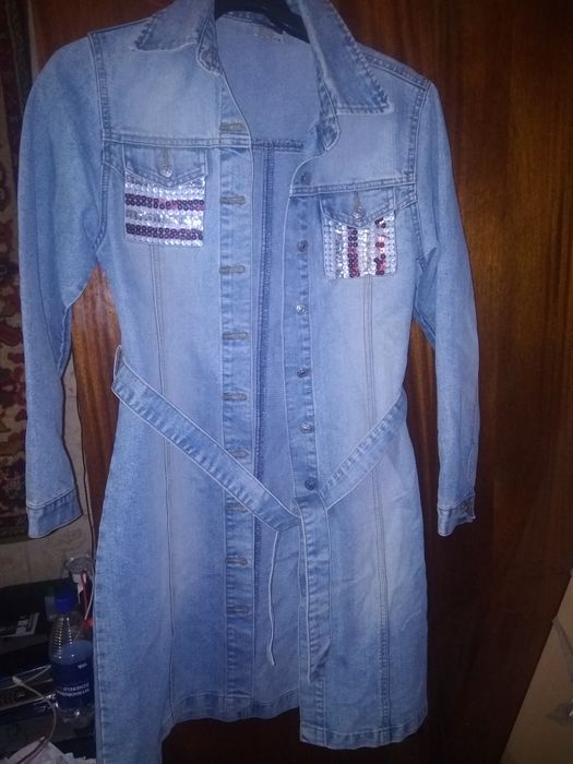 Джинсовые пальто - кардиган