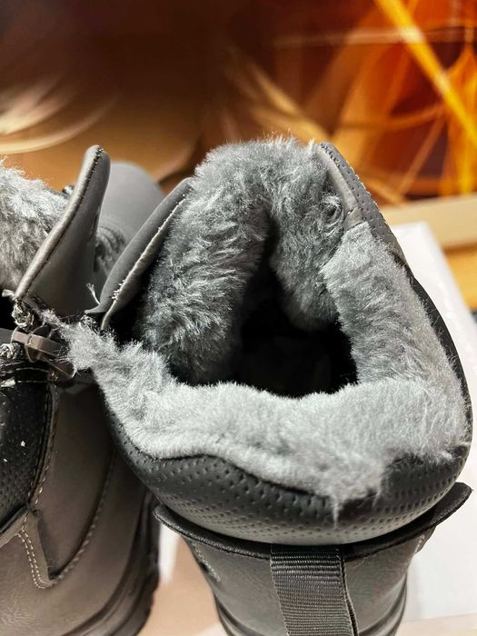 Nowe szare zimowe buty męskie ocieplane