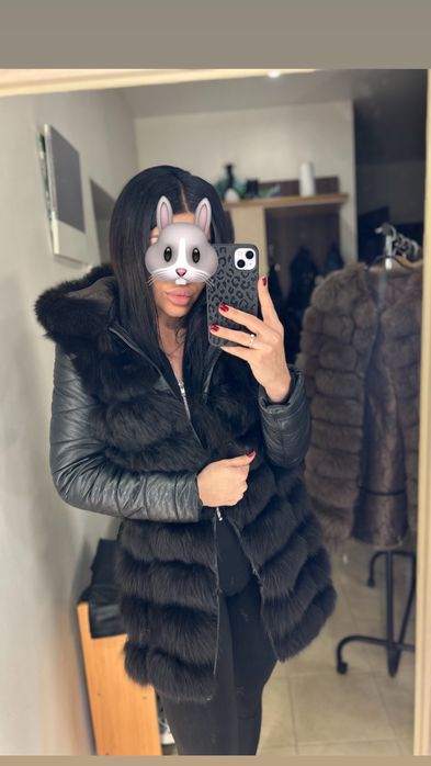 Меховая шубка песец шуба писец песцовая жилетка трансформер желетка