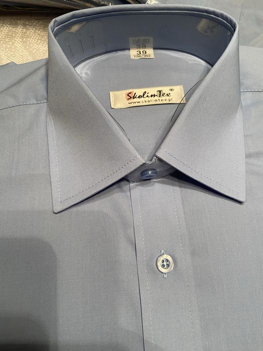 Koszula męska SkolimTex niebieska 39 176/182 długi rękaw