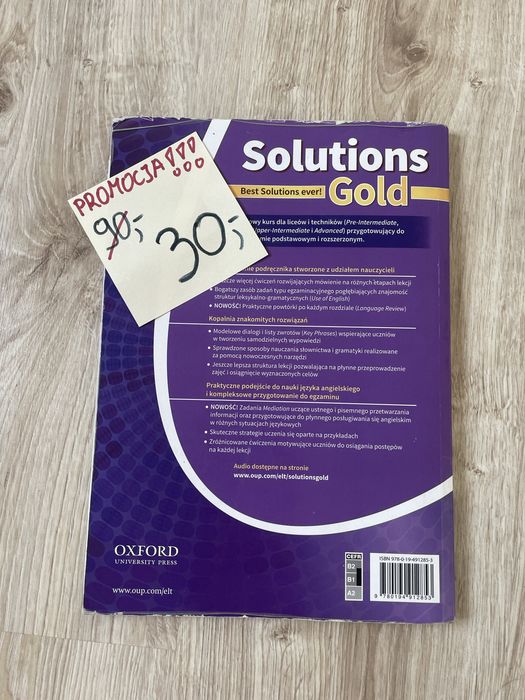 Solutions Gold Intermediate Język angielski klasa 1