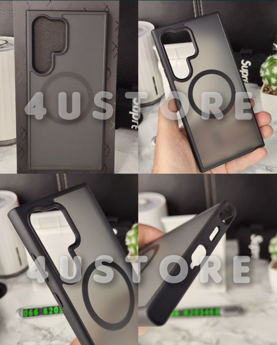Чехол Matt Premium Magsafe на Samsung S24 S25 Ultra матовый противоударный чохол матовий протиударний преміум якості