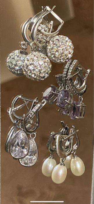 Серебро 925,колье,серьги, браслеты, кольца