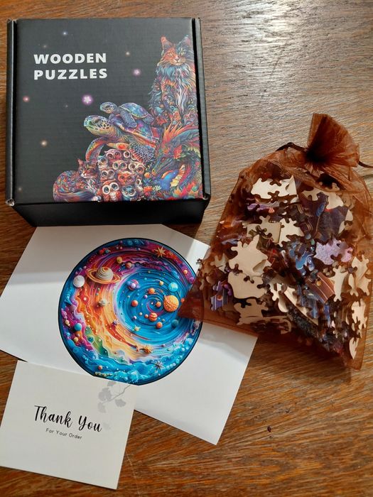 Дерев'яні пазли космос, головоломка
