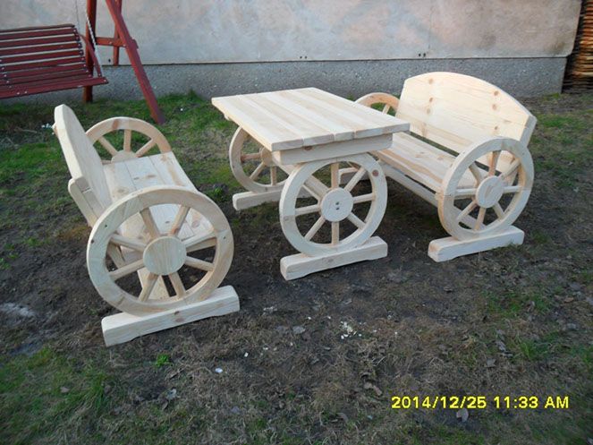 Meble ogrodowe kołowce 190 cm 6-8 osób koła HIT żeglarskie STER