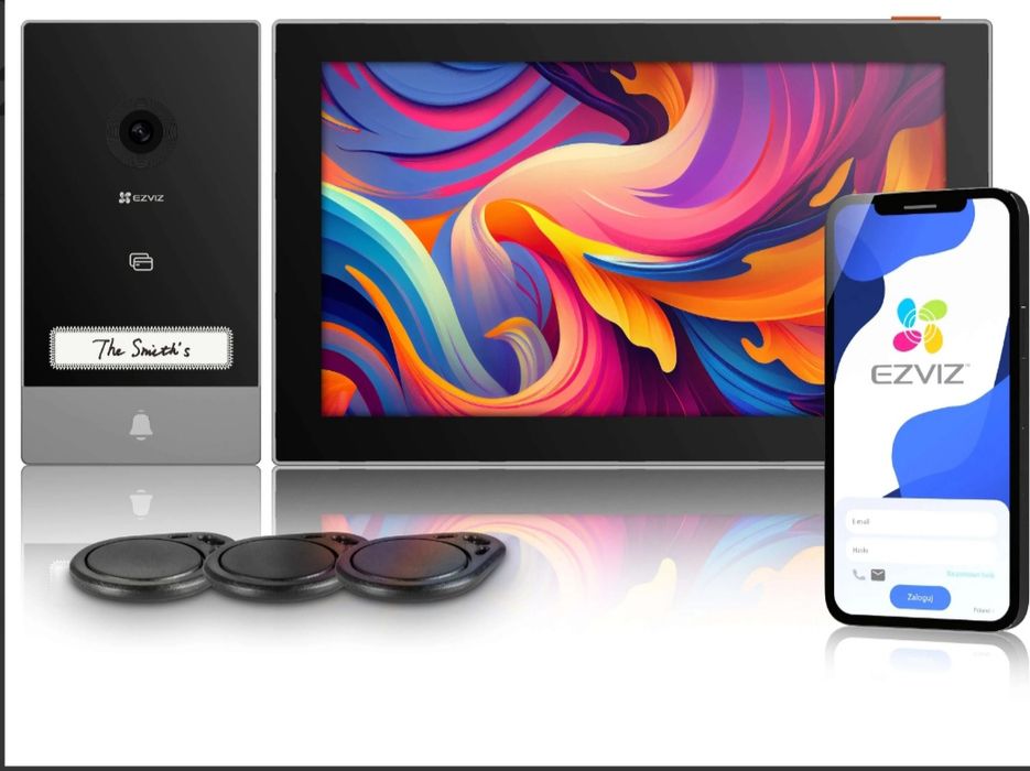 Domofon wideodomofo Ezviz hp7 wi-fi jednorodzinny,  montaż