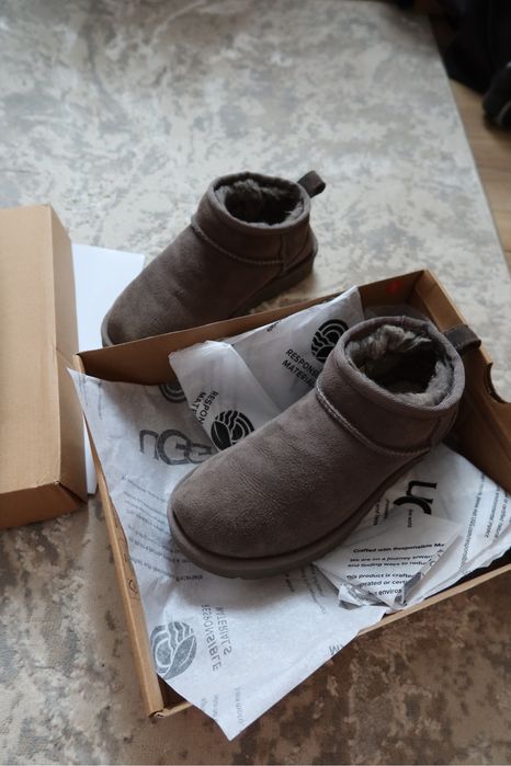 UGG/Ugg ultra mini grey / сірі уги ультра міні оригінал