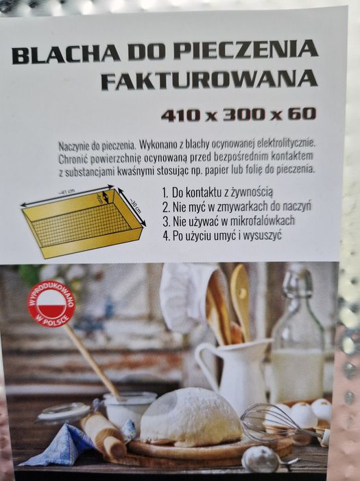 Blaszki do pieczenia blachy formy zestaw