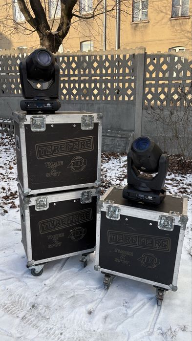 6szt. Adj Three Z Spot Led 100W + Case + nowe gobo