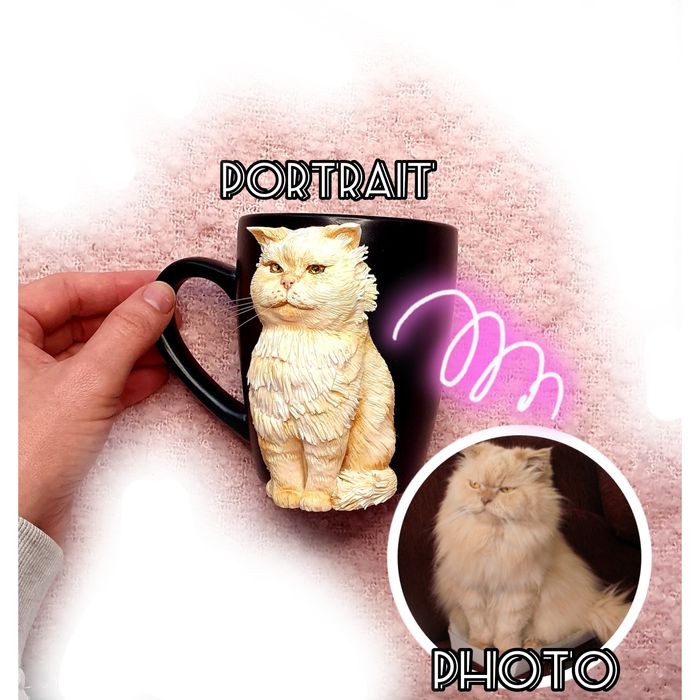 Портрет улюбленця по фото,  кішка по фото, подарунок для жінки