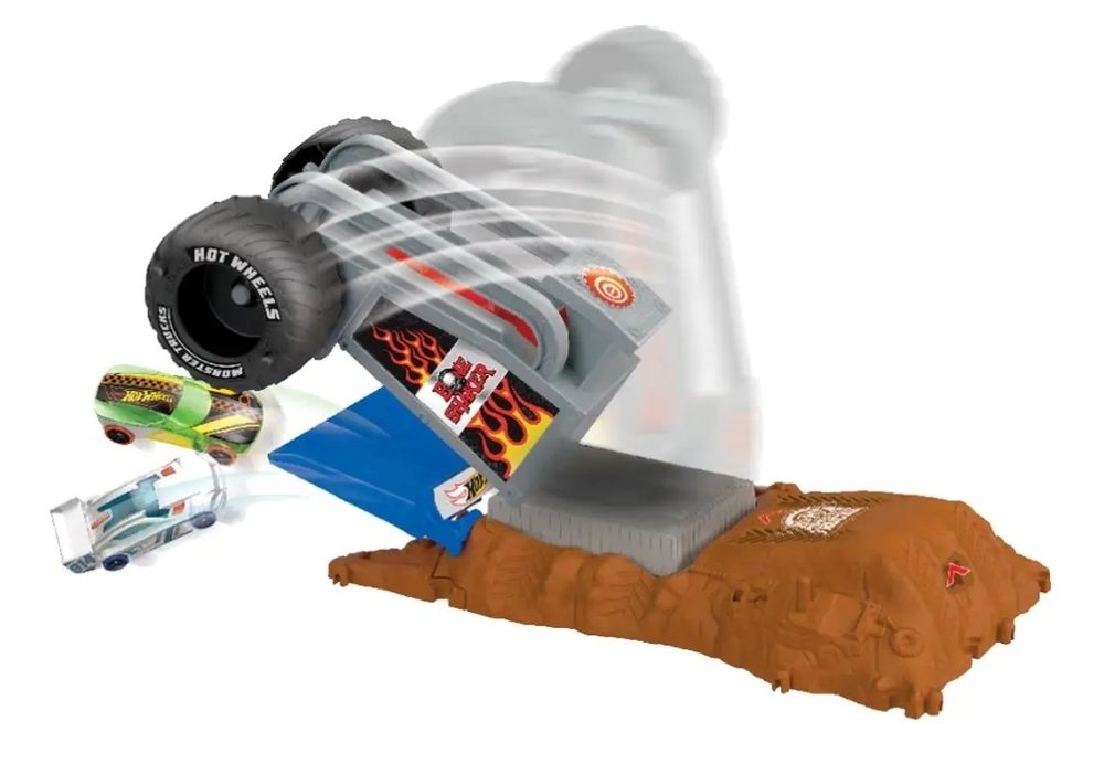 Трек Hot Wheels Monster Trucks Arena Smasher Bone Shaker Tire Challeng