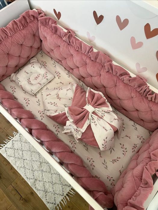 Комплект постельного в кроватку бортики защита захист постіль