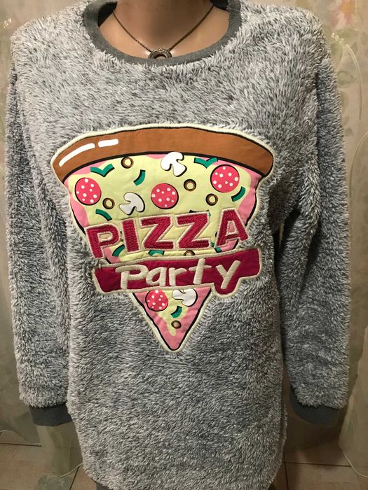 Теплая пижама для дома и сна флис M