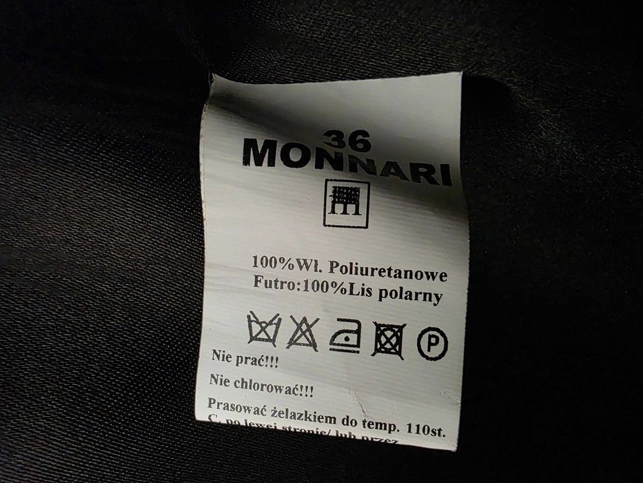 Kurtka parka, płaszczyk z futrem z lisa, jak nowa