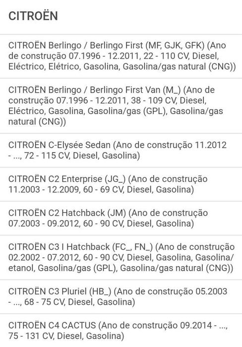 Discos de travão citroen ou Peugeot
