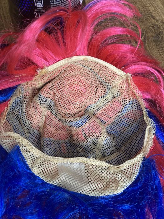 Peruka damska długie włosy rozowe fioletowe