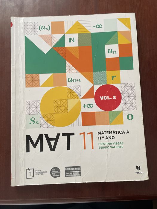 MAT 11 - matemática A 11° ano - manuais vol. 1-3