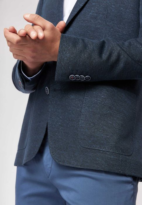 Roy Robson Jersey Slim Fit Blazer jacket - dark blue чоловічий піджак