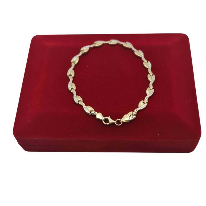 Piękna złota bransoletka 585 4,00g 19 cm